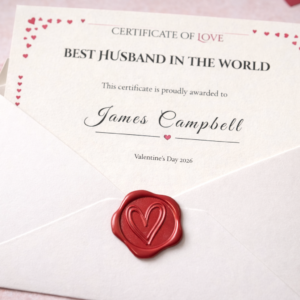 Personalised keepsake certificate Gift for special occasions and milestones