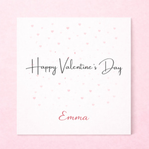 Valentine’s Day Gift Minimalist Personalised Name Card Elegant Happy Valentine’s Day Love Card
