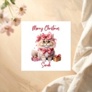 Dog Christmas Card, Personalised Dog Card, Puppy Xmas Card, Dog Lover Gift, Son Card, Daughter Card, Mom Christmas, Dad Christmas