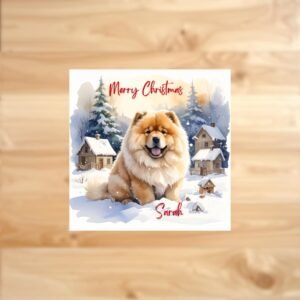 Personalized Puppy Christmas Card, Dog Mum/Dad Xmas Gift