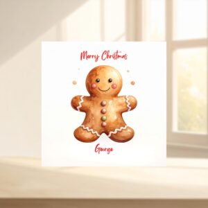 Personalized Christmas Card, Festive Greeting, Family Xmas Card