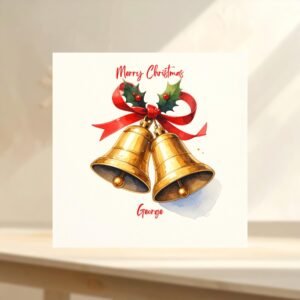 Personalized Family Christmas Card, Festive Holiday Greeting