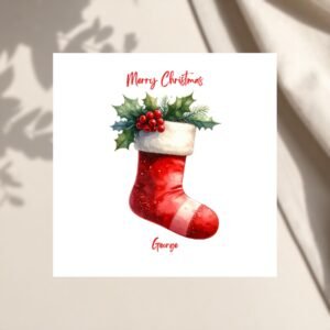 Personalized Christmas Card, Family Holiday Greeting, Xmas Card