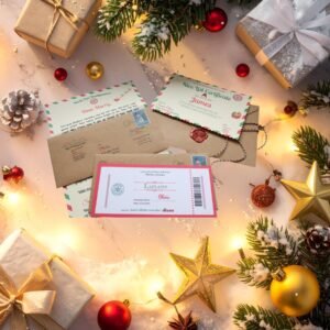 Personalized Santa Letter Set, North Pole Mail, Nice List Certificate
