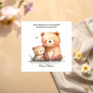 Mothers Day Card, Mum Mothers Day Gift, Cute Mum Card, Sweet Message For Mum, Mummy Card From Kid, Lovely Mothers Day Greeting