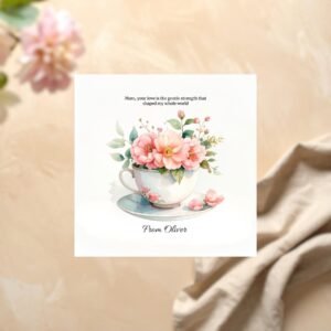 Custom Mother’s Day Card for Mum, Personalised Mothers Day Gift, Thoughtful Greeting Card from Daughter or Son