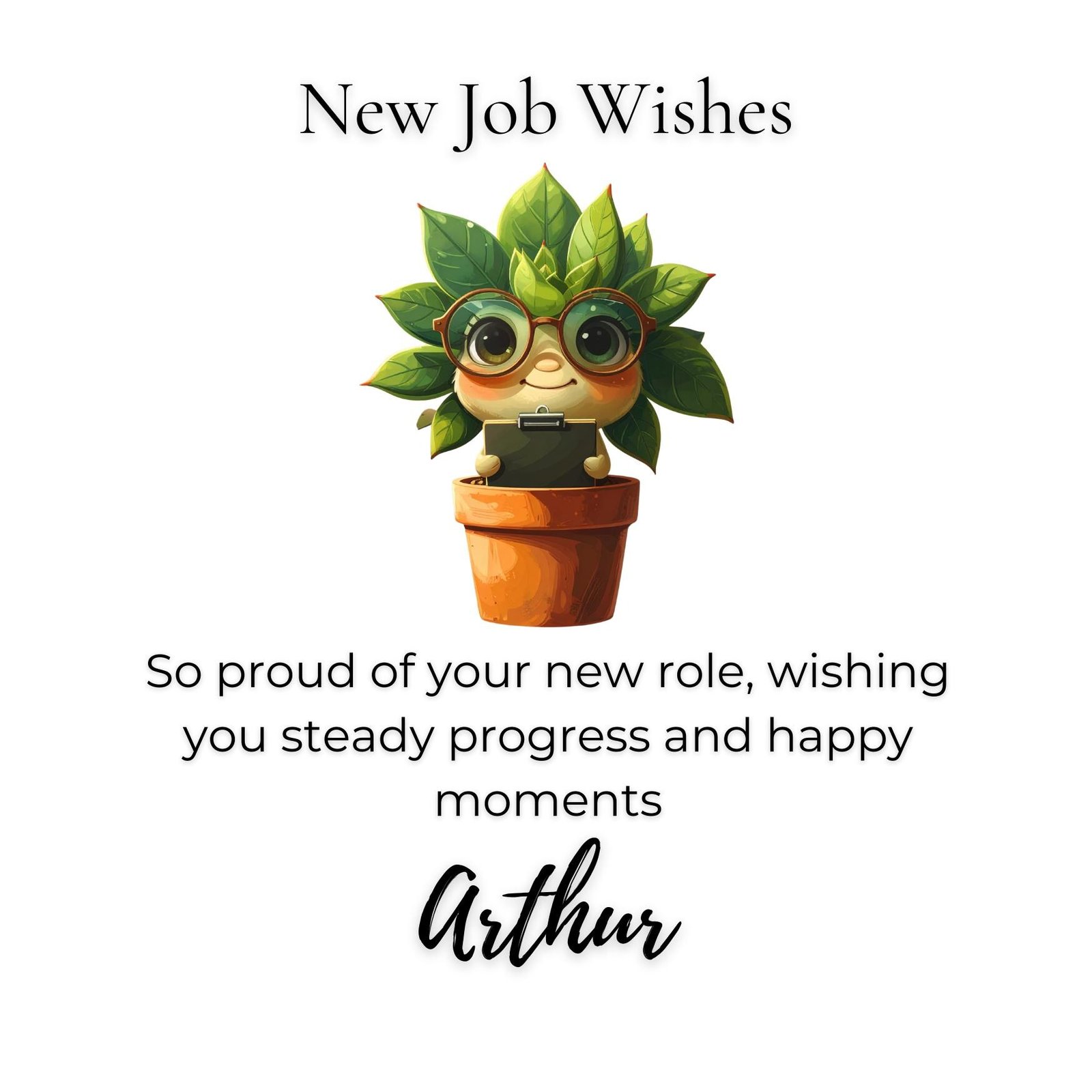 Funny New Job Card: Career Milestone, Personalizable