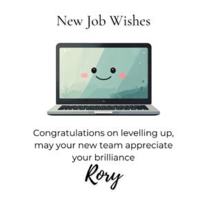 Funny New Job Greeting Card: Personalized Work Gift