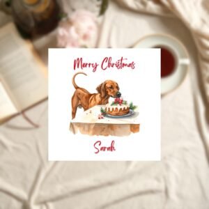 Personalised Dog Christmas, Puppy Xmas Greeting, Dog Lover Holiday Card, Dog Mum Christmas, Dog Dad Christmas, Son Xmas Card, Daughter Card