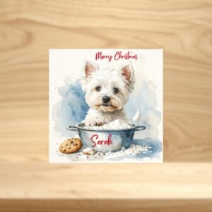 Personalized Dog Christmas Card, Pet Xmas Greeting