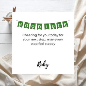 Funny Good Luck Card Personalised With Name, Encouragement Greeting Card For Exams Interviews New Beginnings Positive Wishes Gift