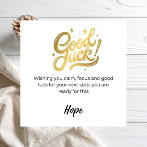 Personalised Good Luck Card With Name, Supportive Encouragement Card For Exams Job Interviews Performances And Big Life Moments