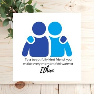 Best Friend Personalised Card, Funny Friendship Greeting Card For Sister, Brother, Mum, Dad Or Closest Friend, Thoughtful Support Gift