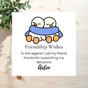 Funny Best Friend Greeting Card With Name, Encouraging Card For Friends, Cousins, Family Members, Cheer Up And Support Gift
