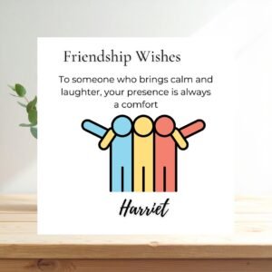 Personalised Funny Friendship Card For Best Friend, Cousin Or Sister, Supportive Greeting Card With Custom Name