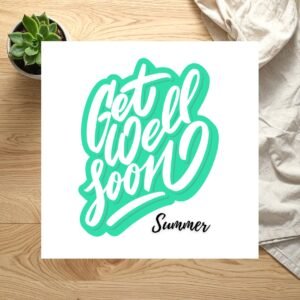 Get Well Soon Card for Family or Friend, Warm Recovery Wishes and Encouragement, Personalised Support Card