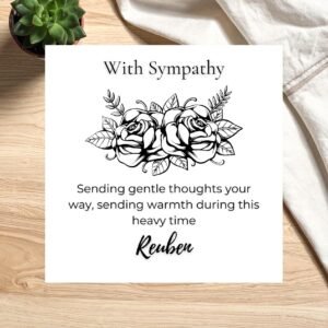 Memorial Sympathy Card, Condolence Card for Family Members and Close Friends, Meaningful Way to Share Love and Support