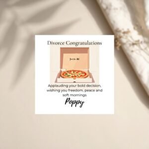 Funny Divorce Greeting Card for Couple Friends, Fresh Start Support Card for Wife or Husband After Separation