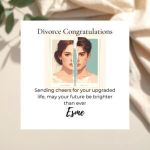 Divorce Greeting Card for Friends, Light Hearted Funny Support Card for Wife or Husband After Breakup