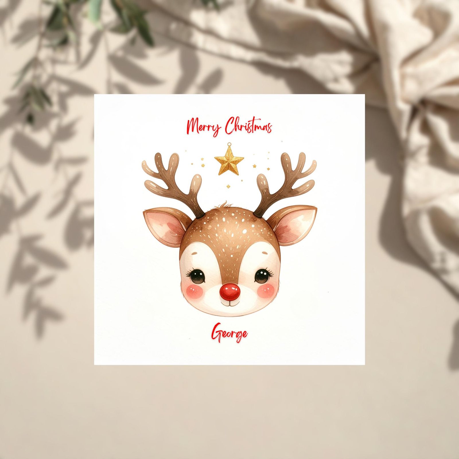 Funny Christmas Card for Family, Cute Xmas Card for Mum Dad Kids, Holiday Greeting Card Personalised for Winter Celebration