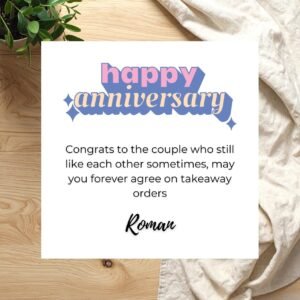 Anniversary Card for Couple, Personalised Love Card for Husband and Wife