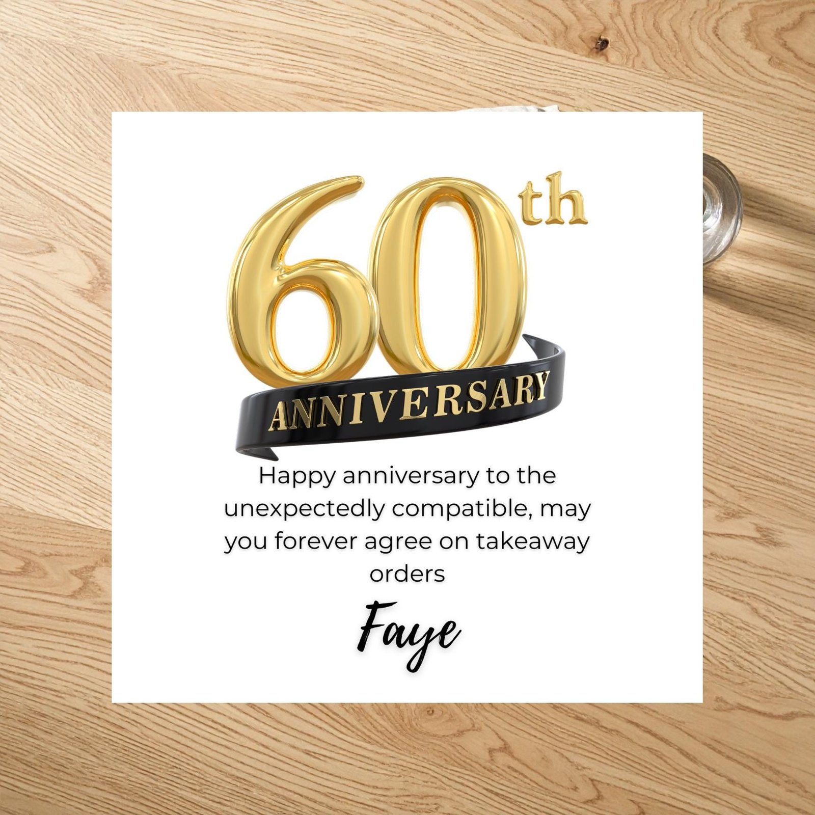 Anniversary Card for Parents, Mum and Dad Personalised Anniversary Keepsake Card