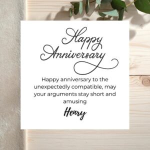 Anniversary Card for Grandparents, Nana and Grandad Personalised Anniversary Card