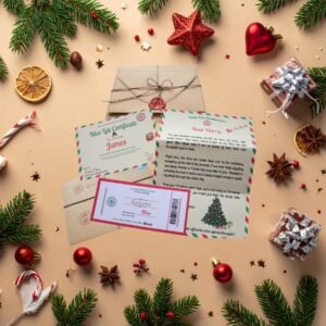 Personalised Letter from Santa - Christmas Eve Box Filler, Personalized, Nice list Certificate