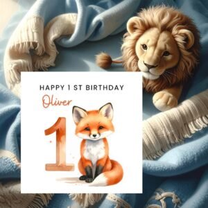 First Birthday Card For Boy, Boy Turns One Birthday Card, Personalised Baby Birthday Card, 1st Birthday Boy Present, Baby Boy Gift