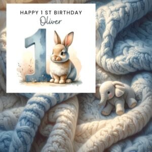 First Birthday Boy Greeting, 1st Birthday Card Boy, Personalised Baby Boy Birthday, One Today Birthday Card, Boy Birthday Gift