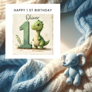 First Birthday Card Boy, Baby Boy 1st Birthday Card, Personalised Birthday Gift, One Today Boy Birthday, First Birthday Gift