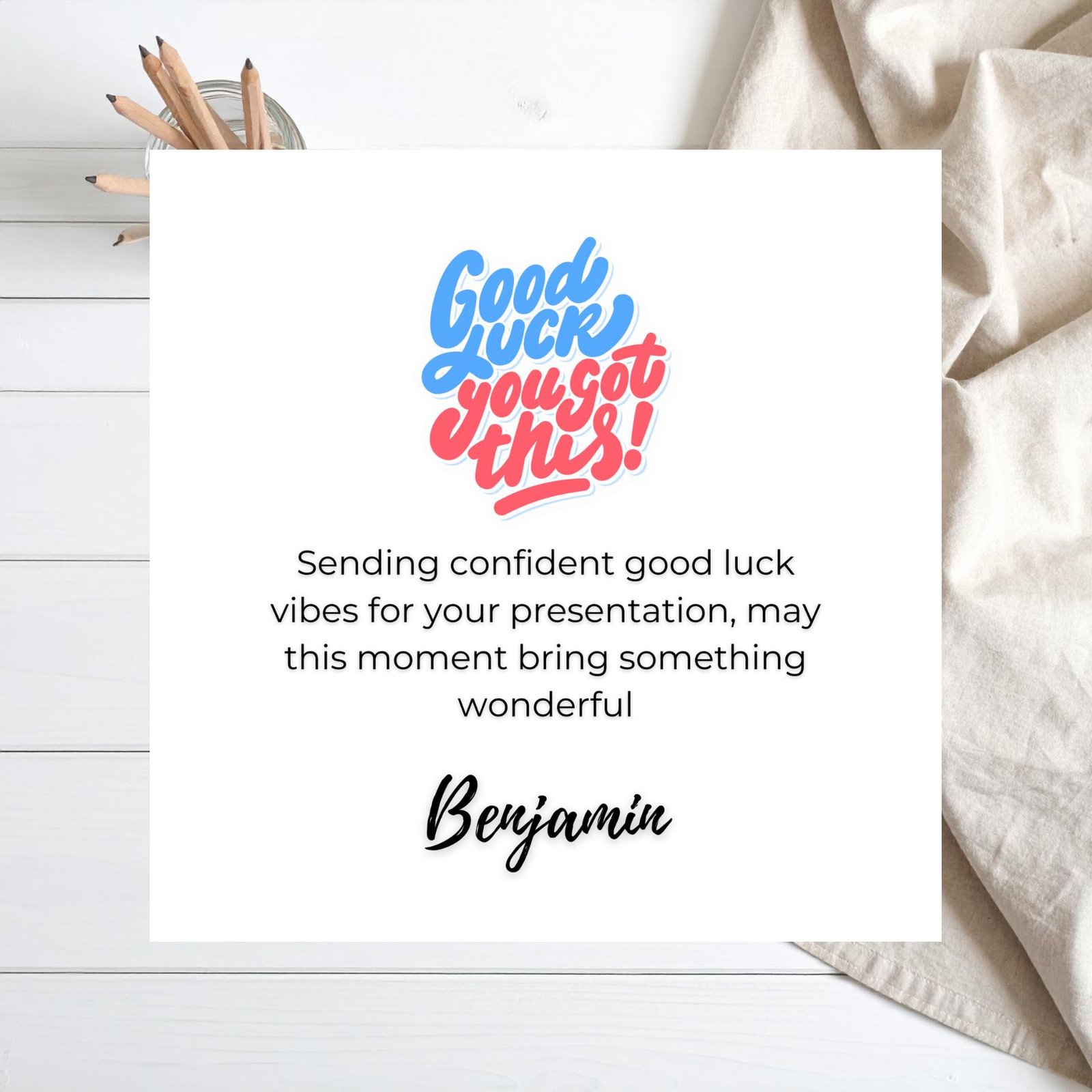 Funny Personalised Good Luck Card, Uplifting Encouragement Greeting Card For Exams Interviews Career Changes And New Chapters
