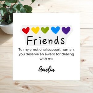 Personalised Best Friend Greeting Card With Name, Funny Encouragement Card For Friends, Family, Sister, Brother, Supportive Gift