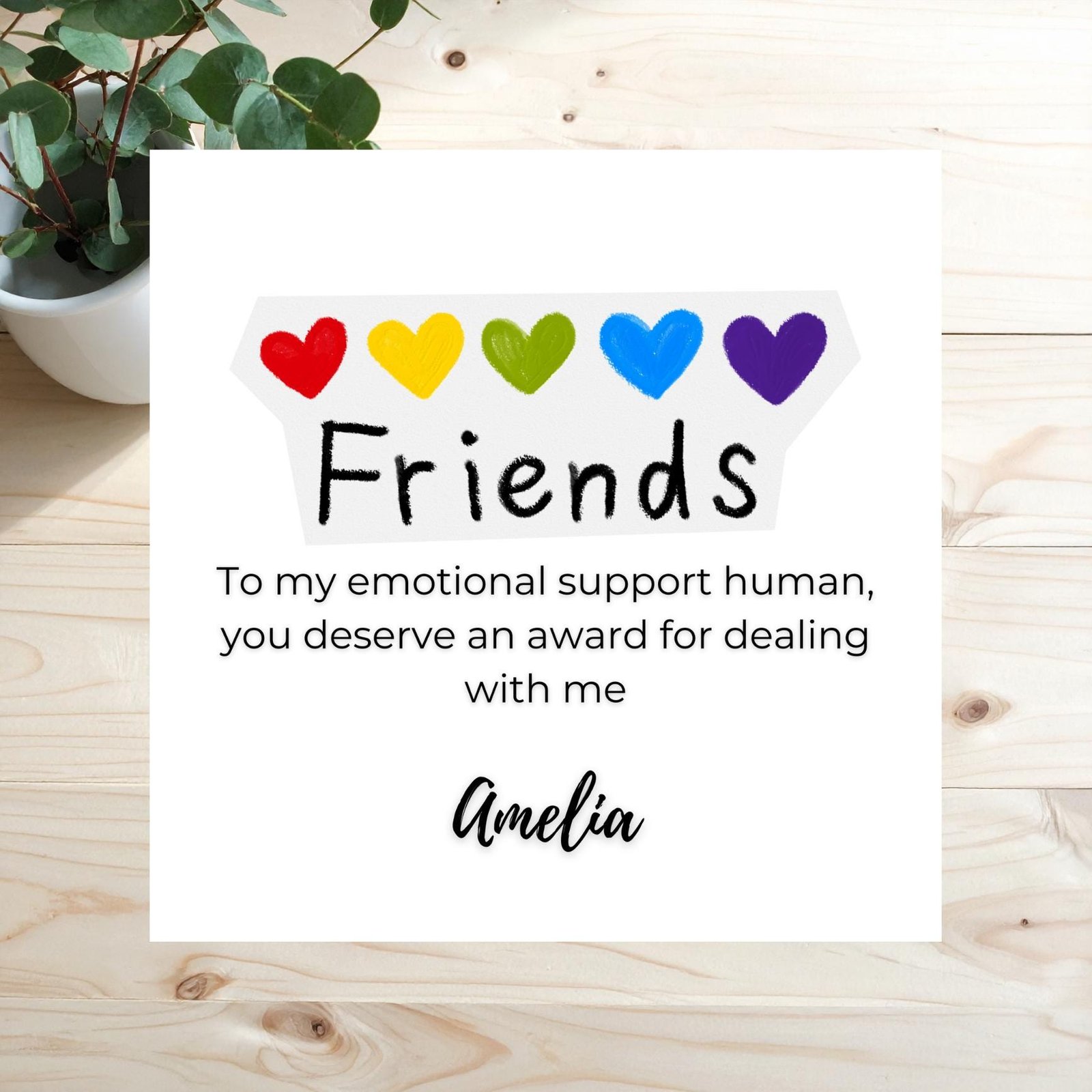 Personalised Best Friend Greeting Card With Name, Funny Encouragement Card For Friends, Family, Sister, Brother, Supportive Gift