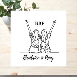 Funny Bestie Card With Personalised Name, Friendship Encouragement Greeting Card For Best Friend, Cousin, Work Friend, Confidence Boost