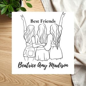 Best Friend Greeting Card With Name, Funny Friendship Card For Encouragement, Motivation And Being There When It Matters