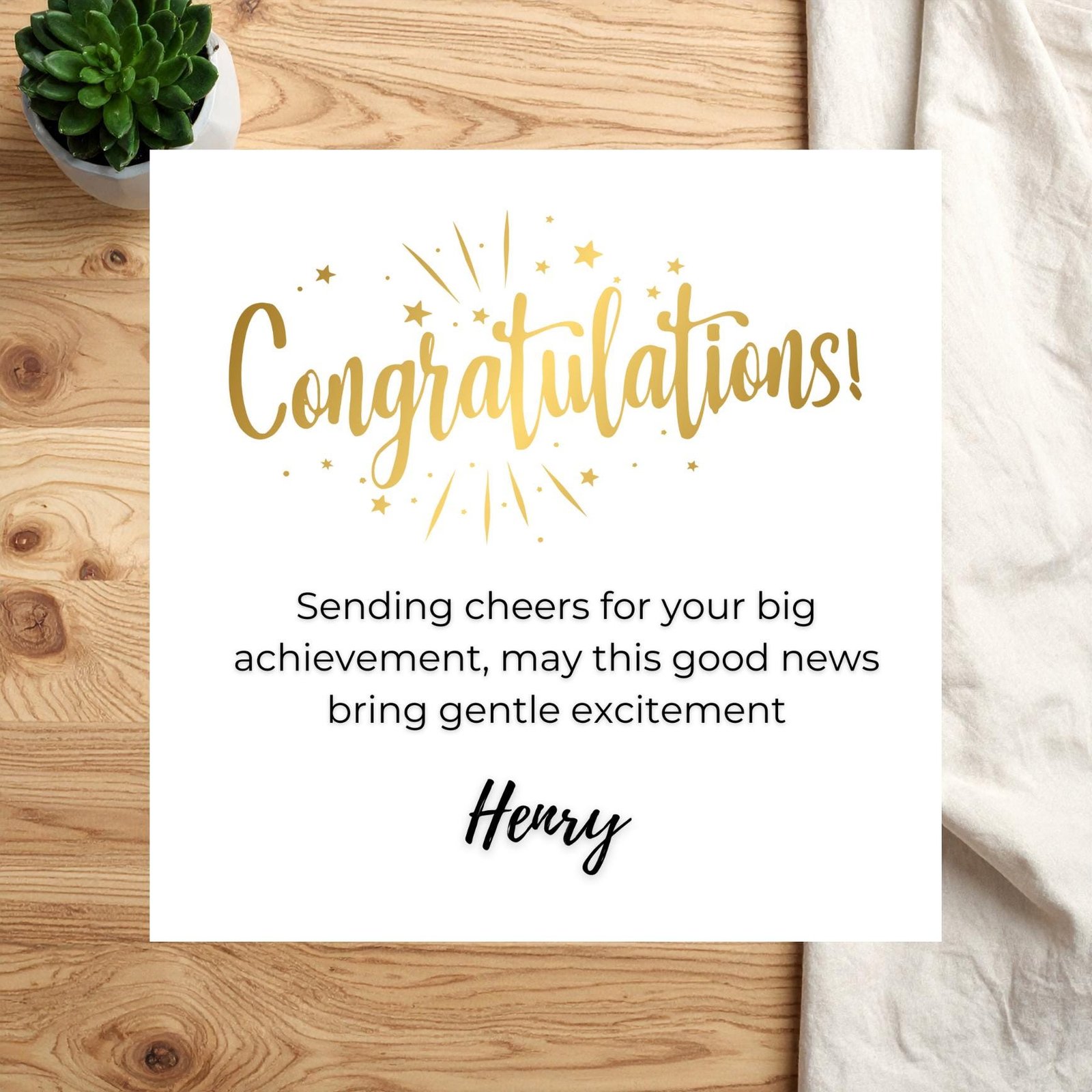 Congratulations Card For Sister Brother Or Friend, Personalised Well Done Greeting To Celebrate A Proud Moment