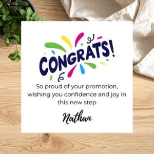 Congrats Card For Sister Or Best Friend, Personalised Celebration Greeting For Achievements And Success