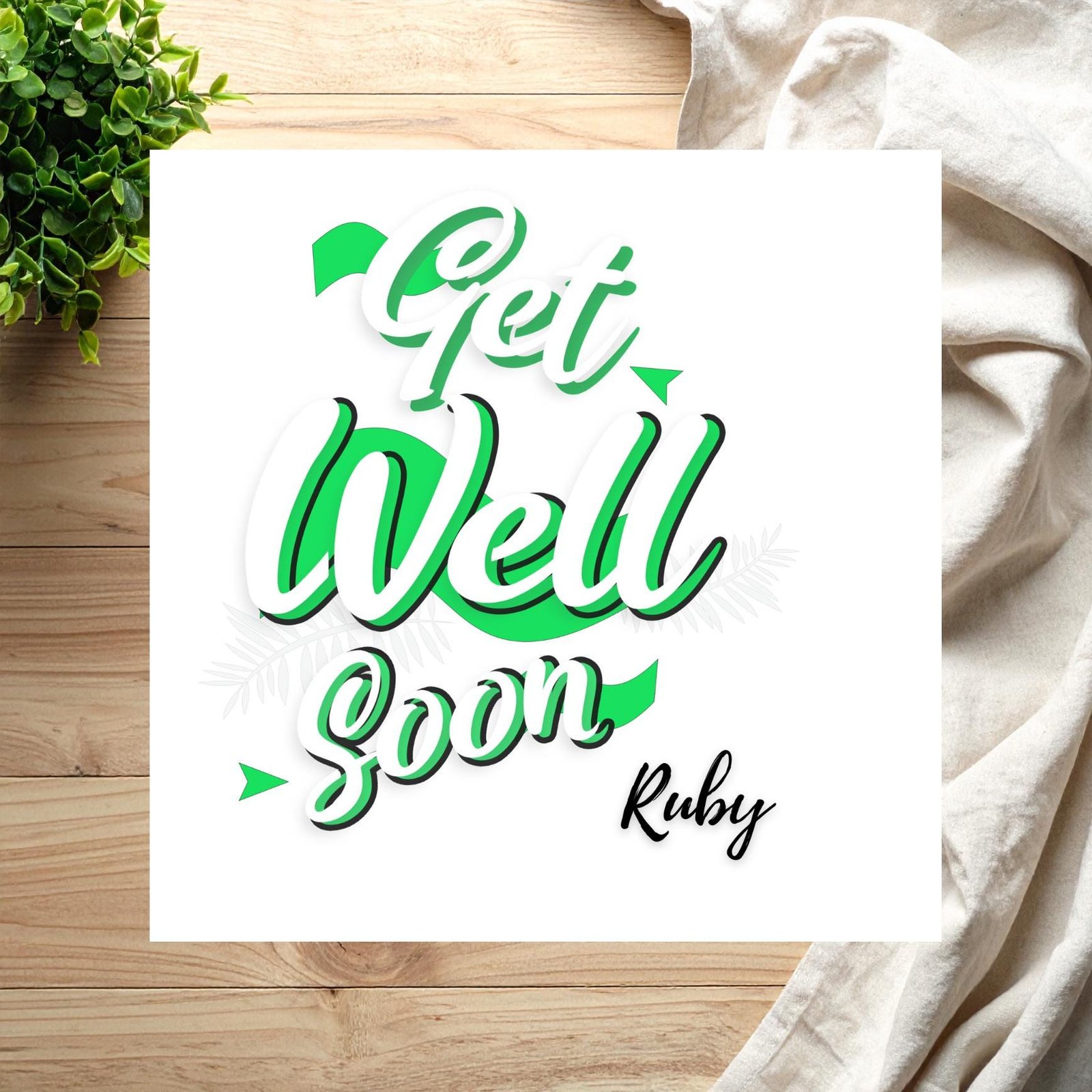 Get Well Card for Family and Friends, Gentle Healing Wishes and Caring Message, Personalised Support Greeting Card