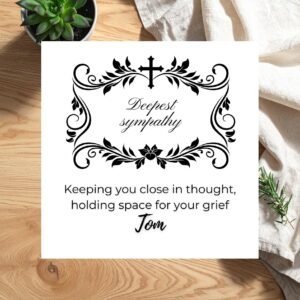 Sympathy Card for Loss of Loved One, Thoughtful Condolence Card for Family, Friends, Mum, Dad, Grandparents, Sending Comfort and Care