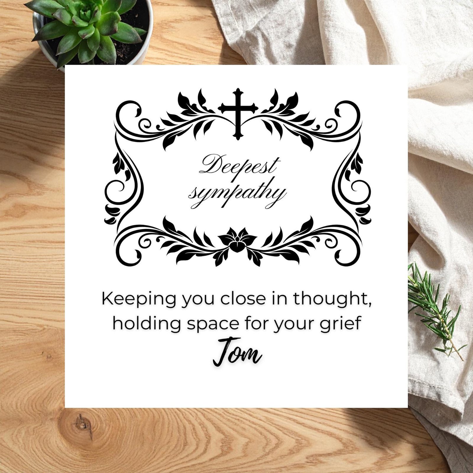 Sympathy Card for Loss of Loved One, Thoughtful Condolence Card for Family, Friends, Mum, Dad, Grandparents, Sending Comfort and Care