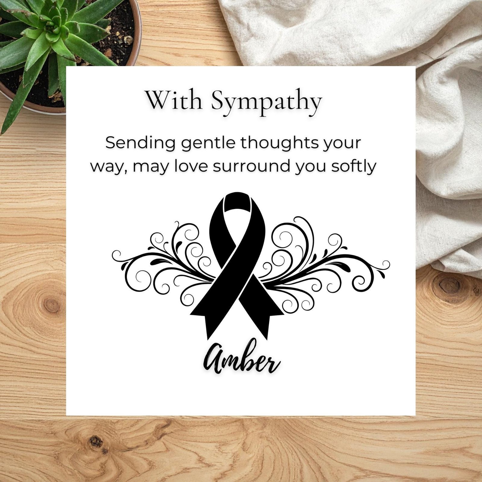 Condolence Card for Loss, Sympathy Greeting Card for Mum, Dad, Sister, Brother, Friend, Thoughtful Way to Show You Care