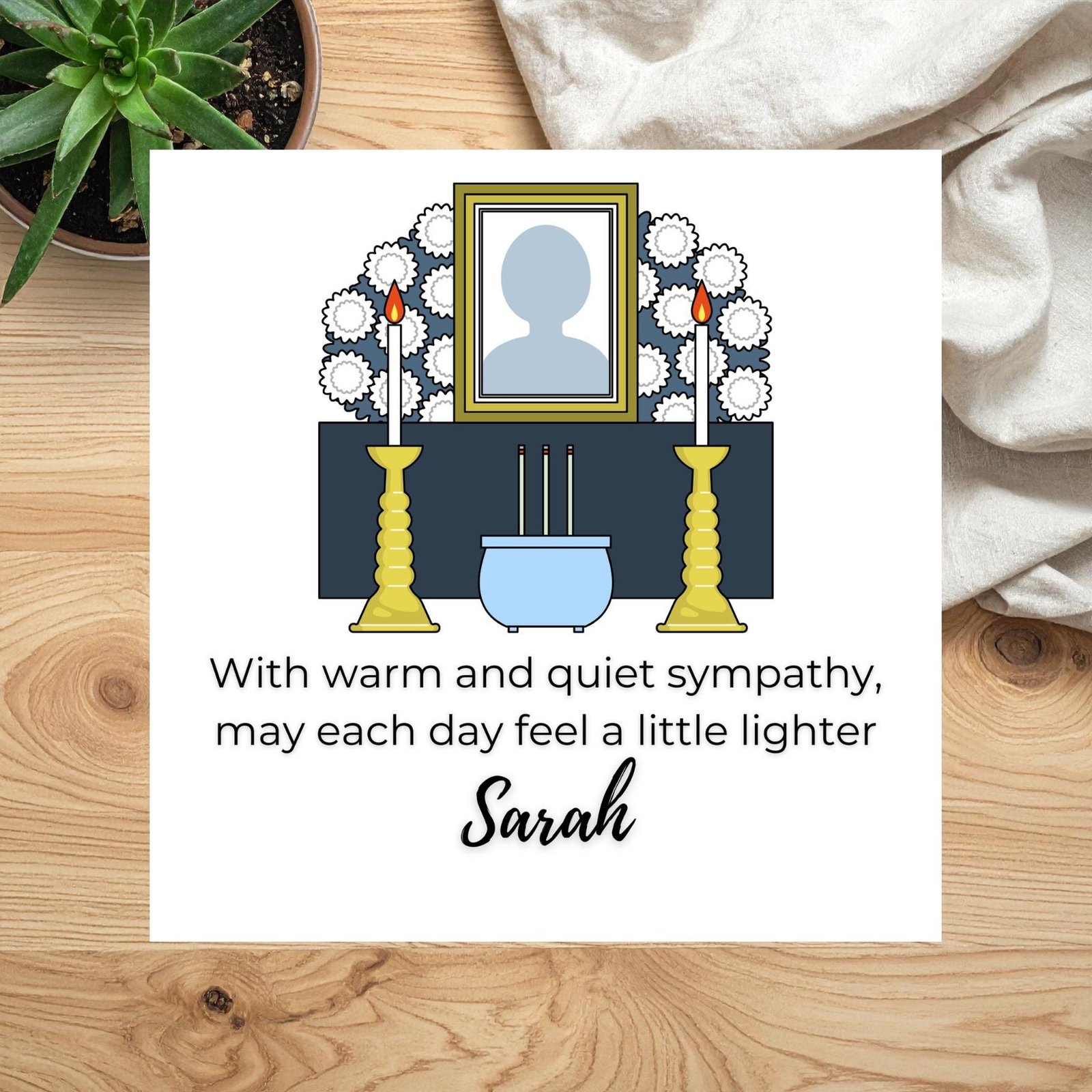 Thinking of You Sympathy Card, Bereavement Card for Family and Friends, Comforting Message During Grief and Loss