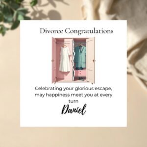 Divorce Card for Husband, Funny Encouragement Greeting for Moving On and Starting a New Chapter