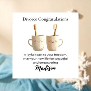 Funny Divorce Card for Her or Him, Encouragement Greeting for Moving On and New Life