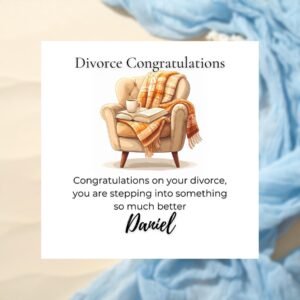 Divorce Card for Friends, Funny Encouragement Greeting for Wife or Husband After Breakup