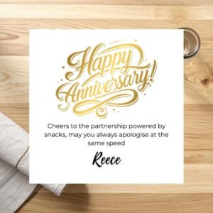 Anniversary Card for Couple Friends, Personalised Anniversary Card