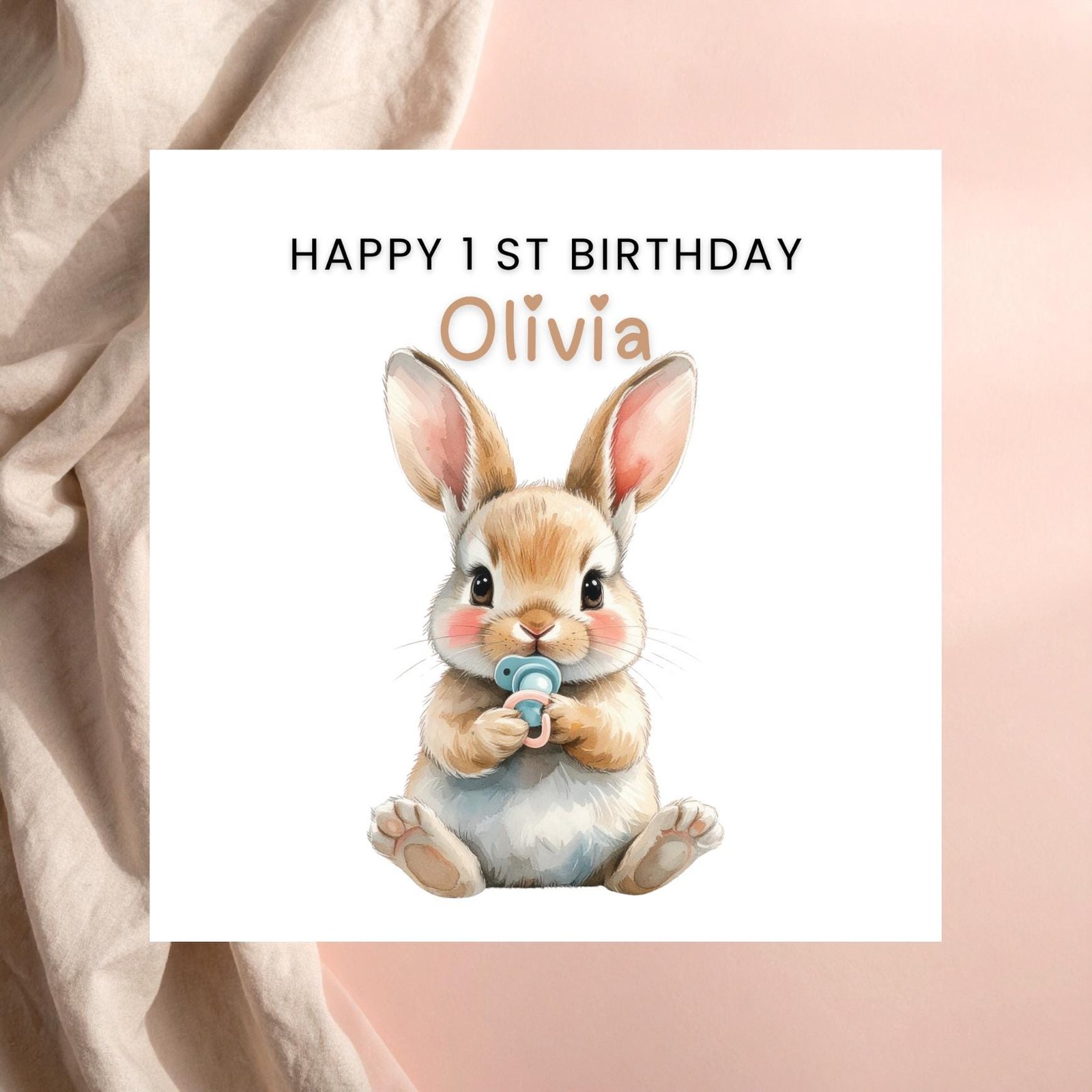 1st Birthday Card Girl, First Birthday Card For Girl, Personalised Birthday Card Girl, Girl Turns One Today, First Birthday Gift