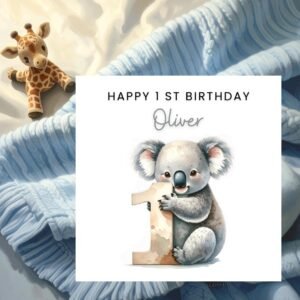 First Birthday Boy Card, 1st Birthday Card Baby Boy, Personalised First Birthday Card, One Today Boy Card, Baby Boy Birthday Gift