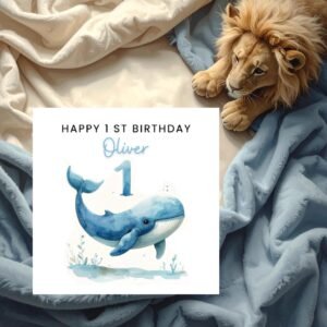 1st Birthday Boy Card, Baby Boy First Birthday Card, Personalised Birthday Boy Card, Boy One Today, First Birthday Gift Boy